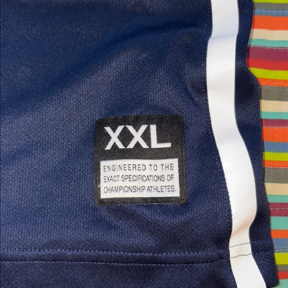 Nike sleeveless jersey blue white rubberized stripes on the side size 2XL - Picture 3 of 12